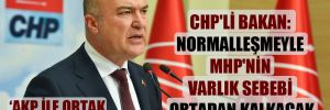 CHP’li Bakan: Normalleşmeyle MHP’nin varlık sebebi ortadan kalkacak