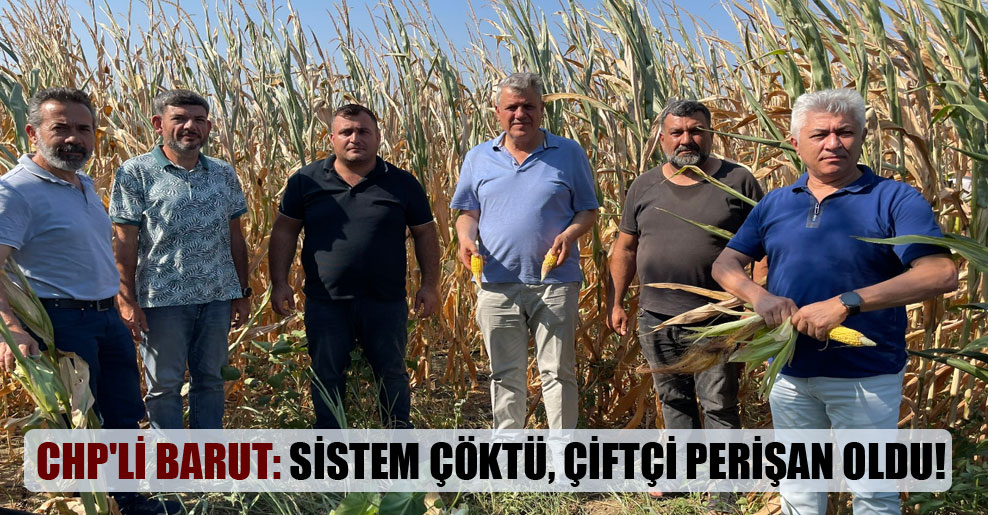 CHP’li Barut: Sistem çöktü, çiftçi perişan oldu!