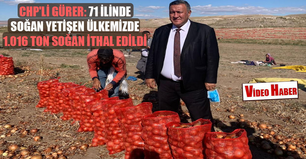 CHP’li Gürer: 71 ilinde soğan yetişen ülkemizde 1.016 ton soğan ithal edildi